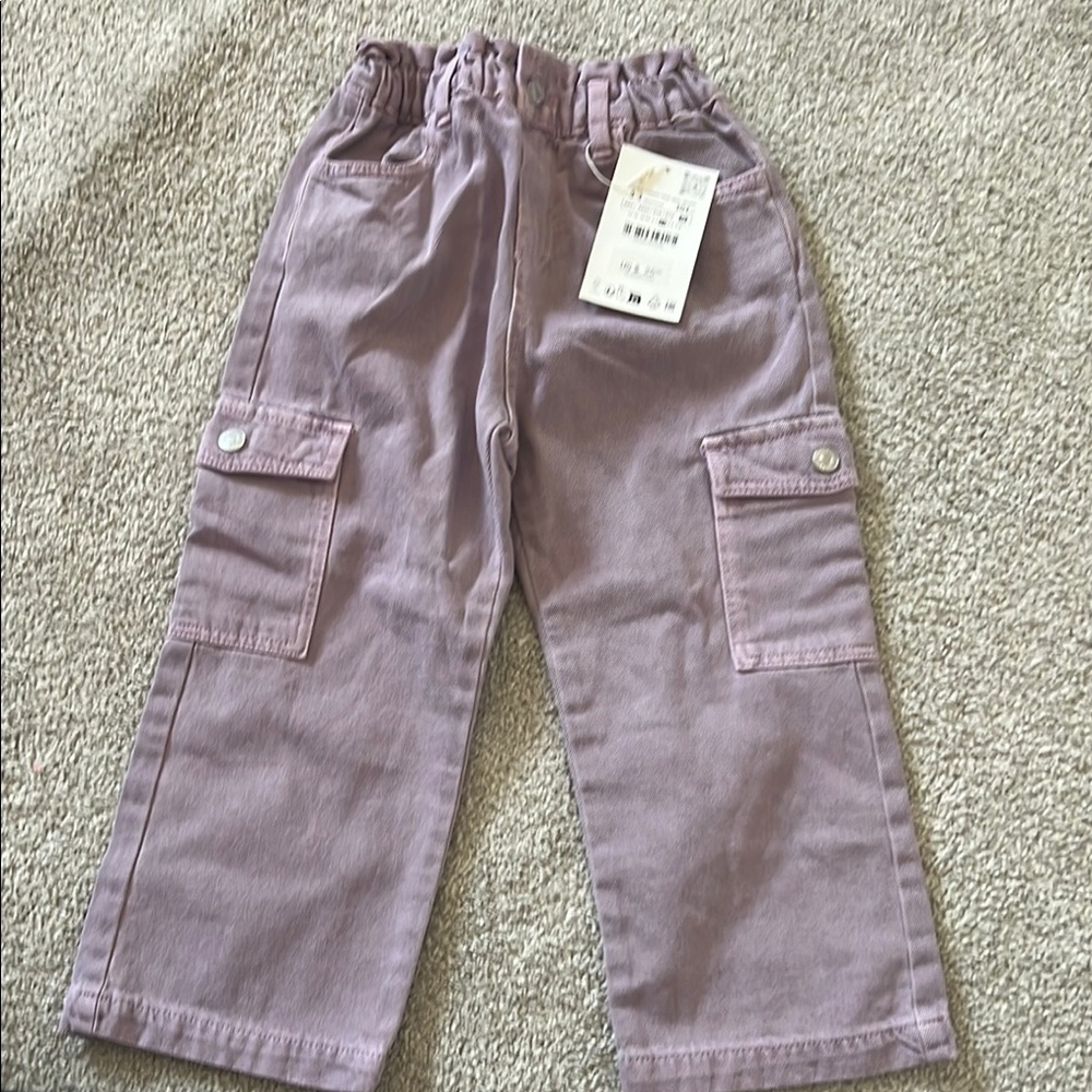 Kids Lavender Cargo Pants